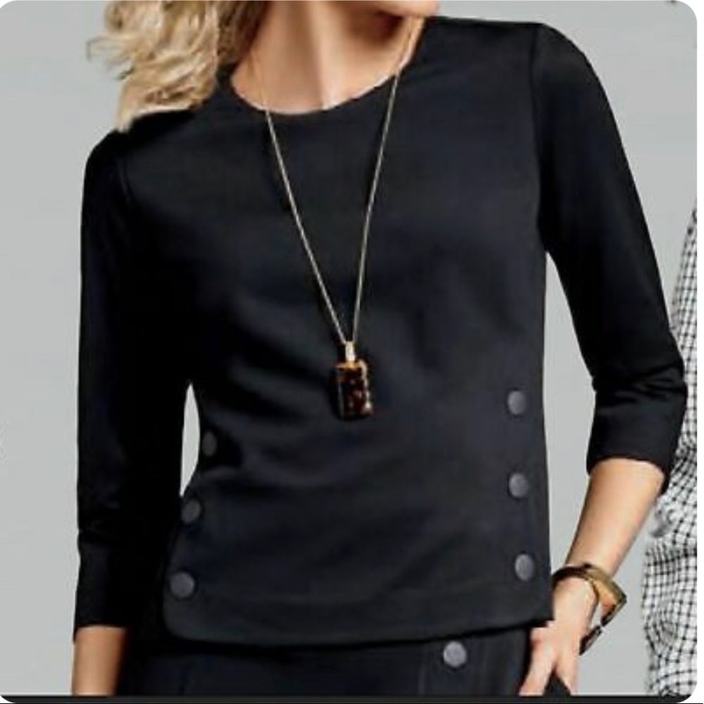 Adorable CAbi Top with 3/4 length sleeves size small!